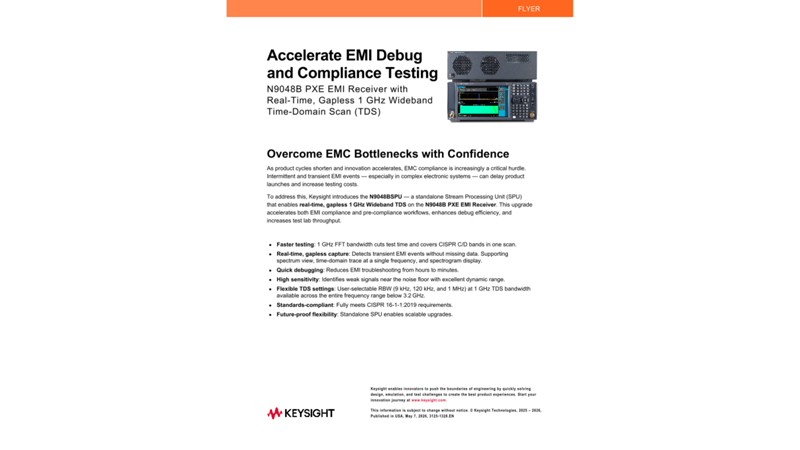 Accelerate EMI Debug and Compliance Testing